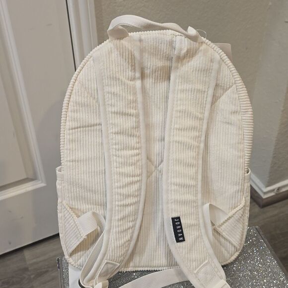 Jordan‎ Rucksack Mini Corduroy Backpack- White/Gold